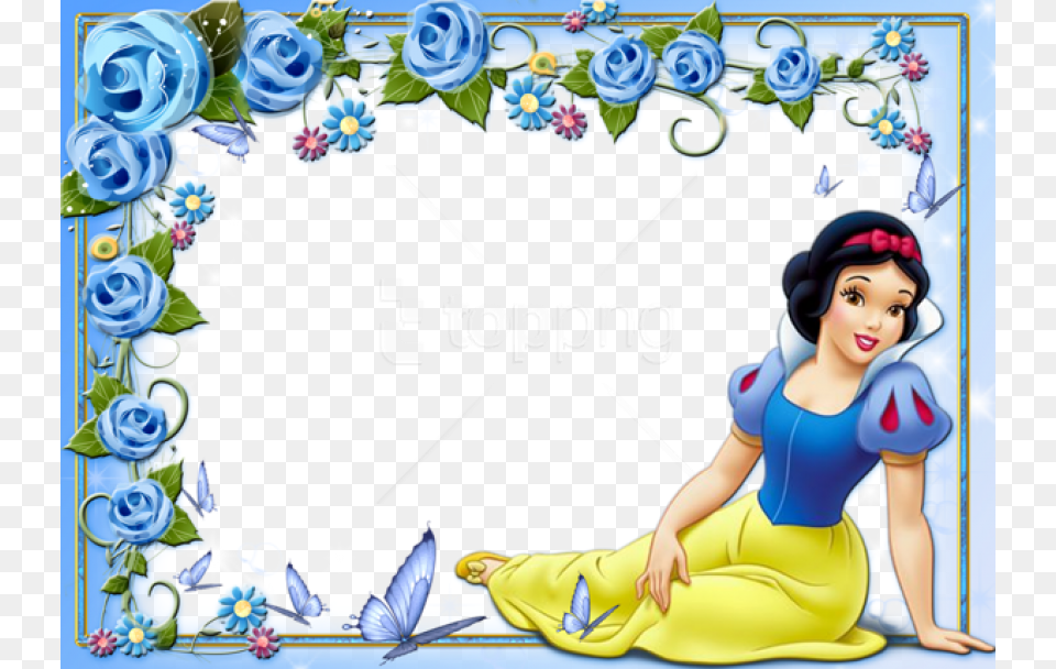 Best Stock Photos Cute Kids Princess Snow Snow White Border, Adult, Publication, Person, Mail Free Png Download
