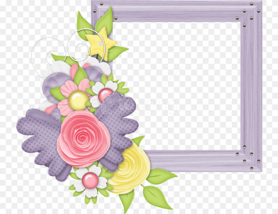 Best Stock Photos Cute Large Design Purple Cute Flower Borders Clipart, Art, Floral Design, Flower Arrangement, Flower Bouquet Png Image