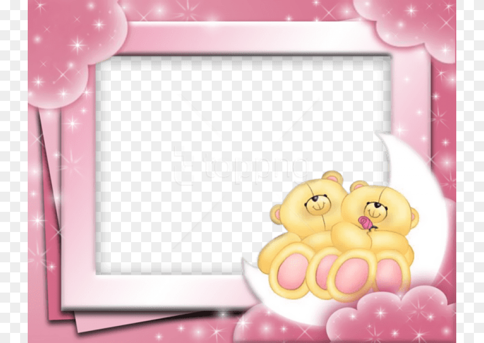 Best Stock Photos Cute Pink Frame With Bears Teddy Bear Pink Frames, Envelope, Greeting Card, Mail, People Free Png Download