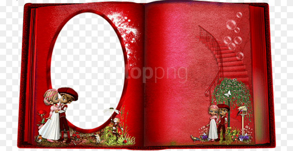Best Stock Photos Red Book Love Wedding Album Photo Frame, Publication, Person Png Image