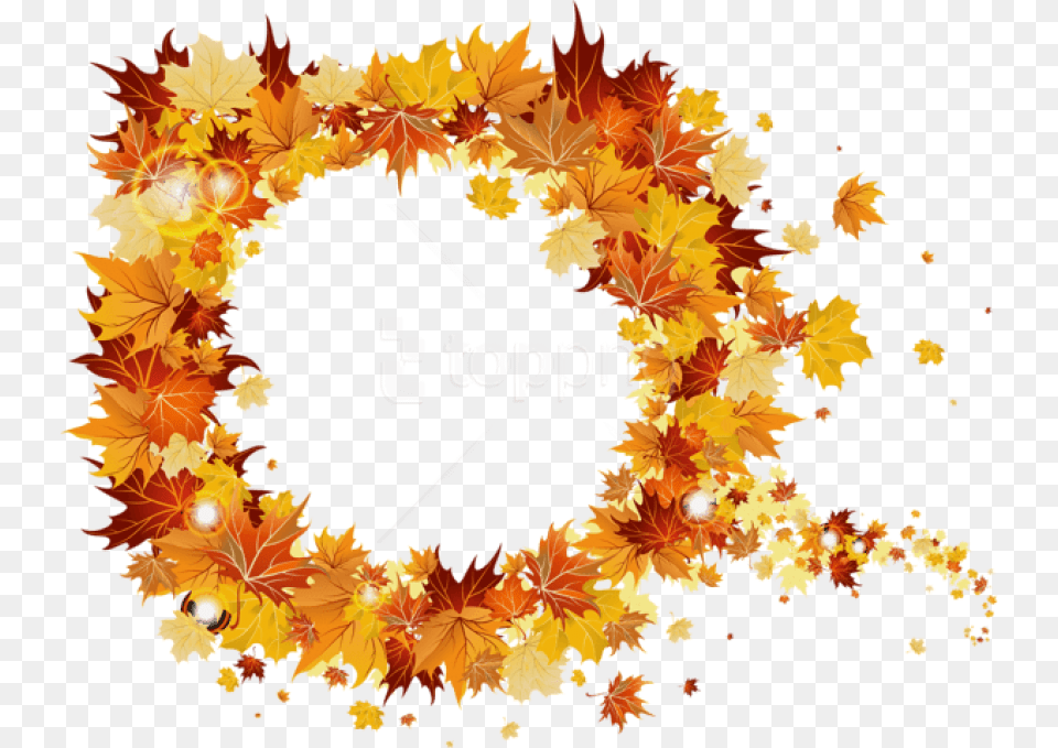 Best Stock Photos Fall Round Vector Fall Leaves Wreath Background, Leaf, Plant, Tree Free Transparent Png
