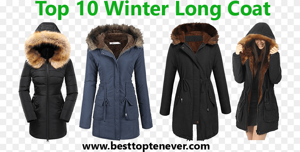 Best Top 10 Winter Long Coat For Women Fur Clothing, Jacket, Hoodie, Knitwear, Sweater Free Png Download