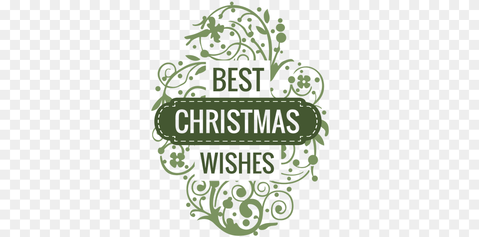 Best Wishes Christmas Badge With Ornaments Christian Kjellvander I Saw Her, Art, Graphics, Green, Pattern Free Transparent Png