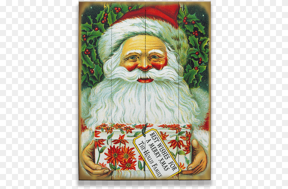Best Wishes From Santa And Merry Christmas Sign Vintage Holiday Graphics, Envelope, Greeting Card, Mail, Art Free Png