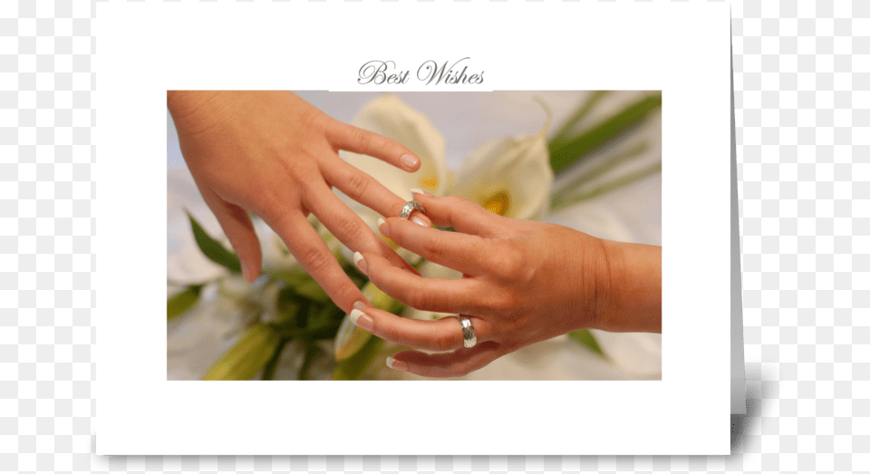 Best Wishes Greeting Card Wedding Ring, Body Part, Finger, Hand, Nail Free Transparent Png