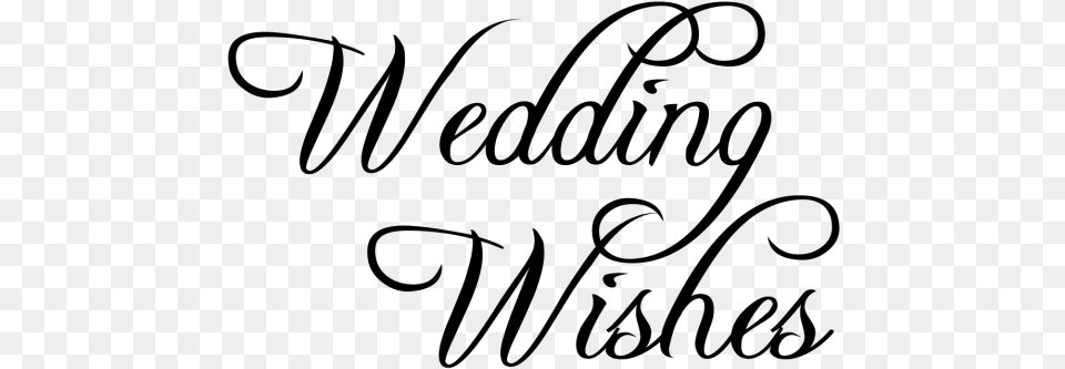 Best Wishes Happy Wedding Font, Gray Free Png