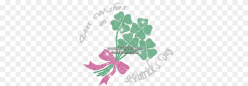 Best Wishes On St Patrick39s Day Iron On Rhinestone Iron On Rhinestone Transfer, Pattern, Embroidery, Art, Floral Design Png