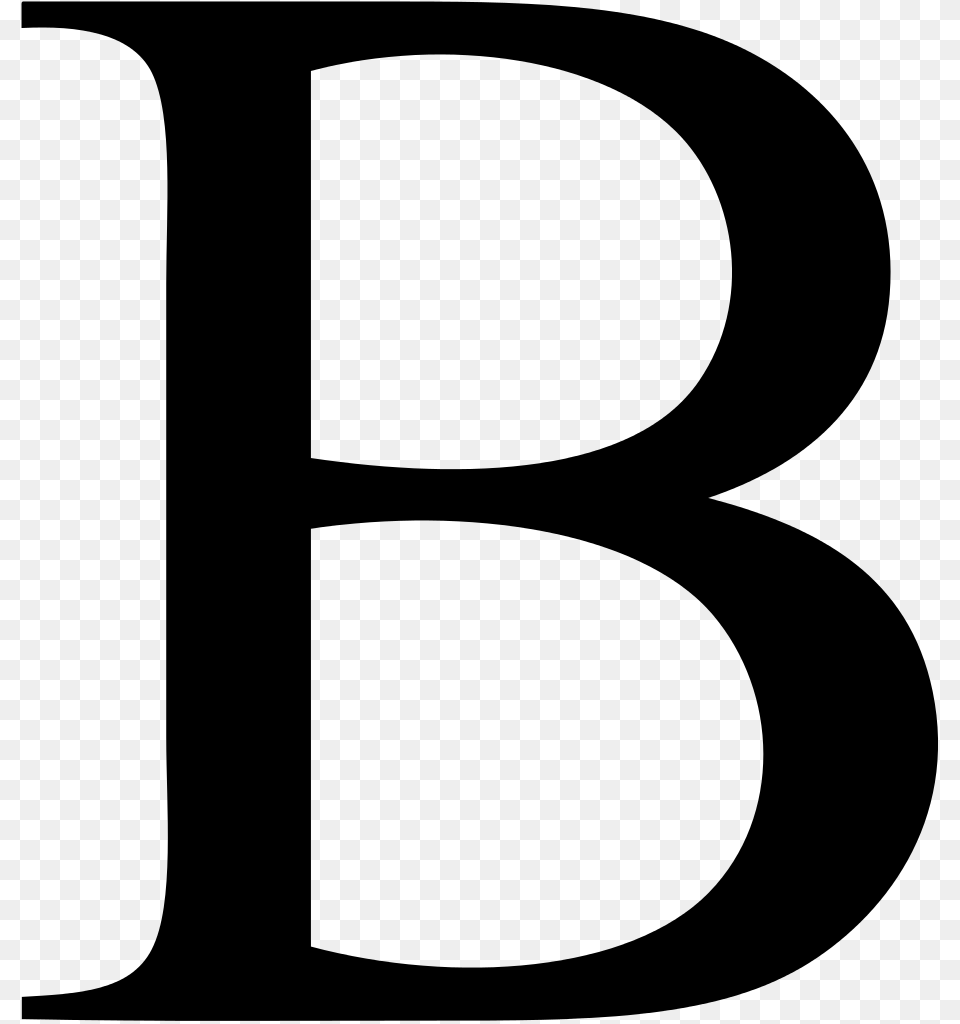 Beta Greek Alphabet Clip Art, Gray Free Transparent Png