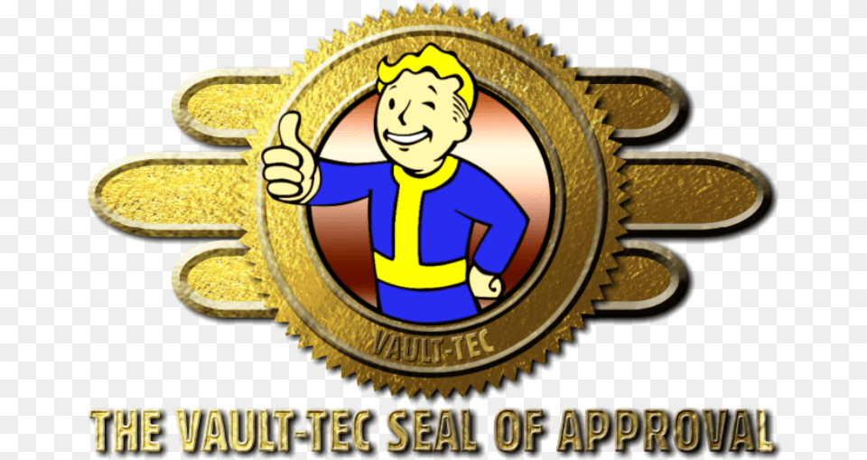 Bethesda Fallout 4, Badge, Gold, Logo, Symbol Free Transparent Png