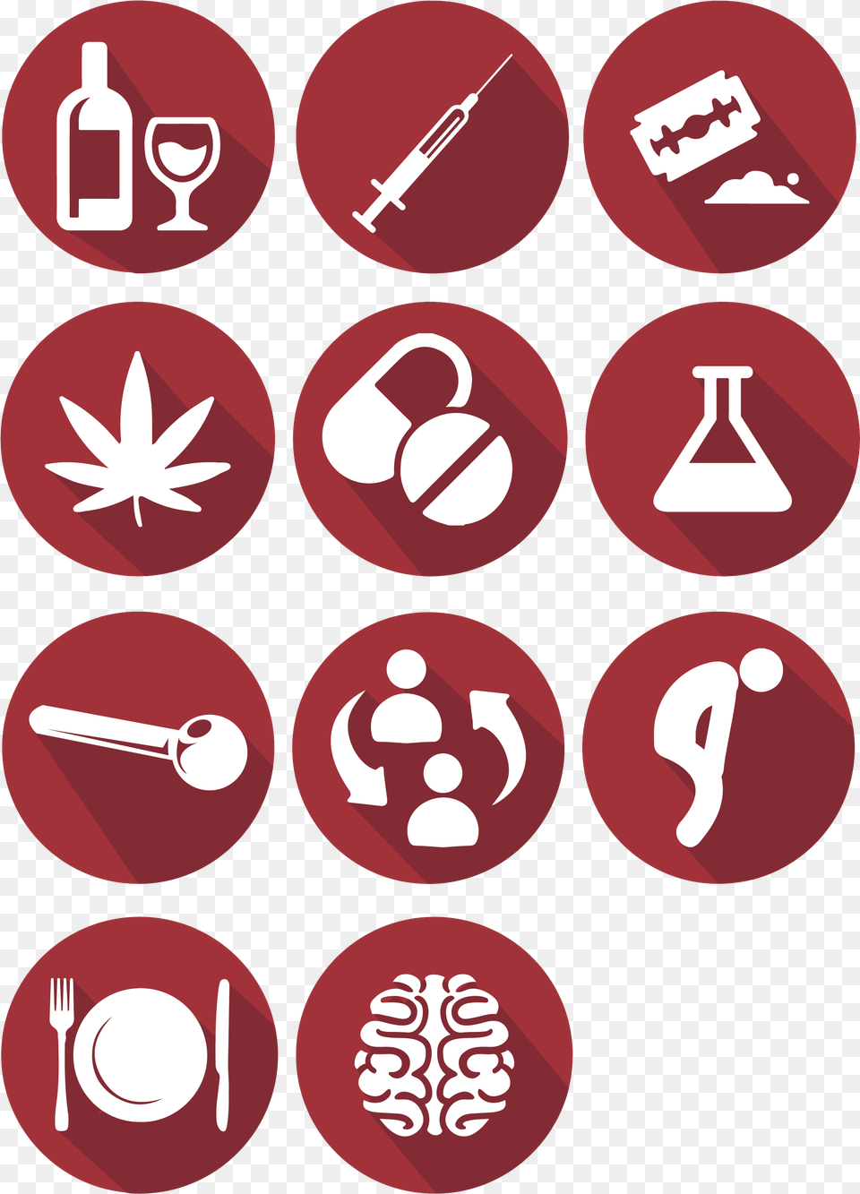 Bethesda Icon Set, Cutlery, Maroon, Symbol, Sign Free Png