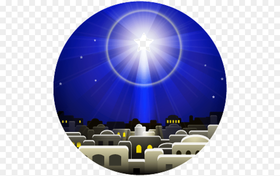Bethlehem Star Over The House Bethlehem Christmas Clip Art, Lighting, Disk, Nature, Night Free Png Download