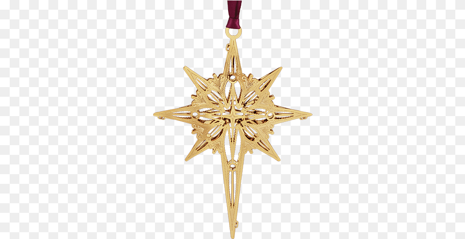 Bethlehem Star Star Of Bethlehem Ornament, Accessories, Cross, Gold, Symbol Free Png