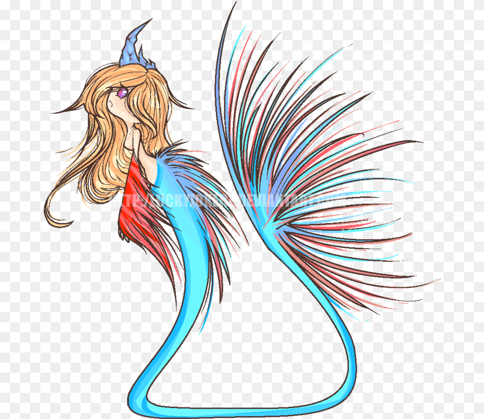 Betta Fish Mermaid Open Auction By Luckyjokerz Mermaid Fish Wing, Book, Comics, Publication, Adult Free Transparent Png