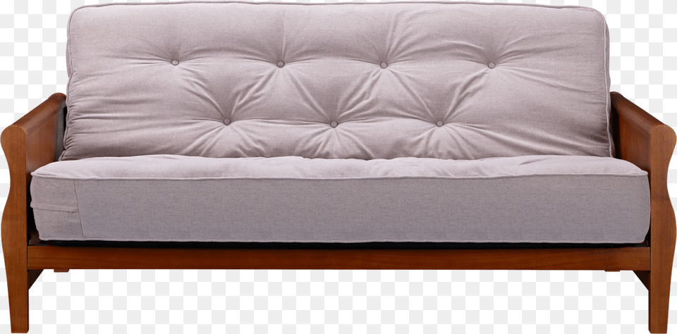 Better Home And Gardens Wood Arm Futon With Coil Mattress Wood Arm Futon With 8 Coil Mattress Converts To A Comfortable, Couch, Cushion, Furniture, Home Decor Png Image