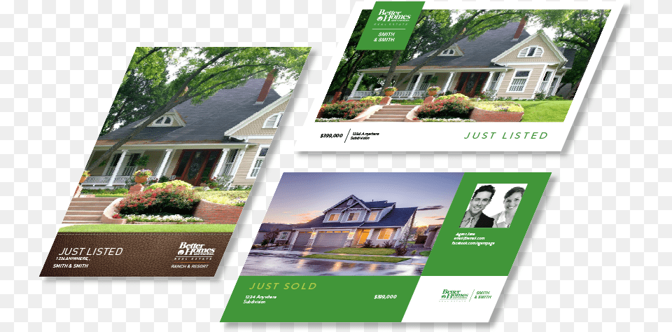 Better Homes And Gardens Real Estate Postcards Flyer, Advertisement, Neighborhood, Poster, Grass Free Png