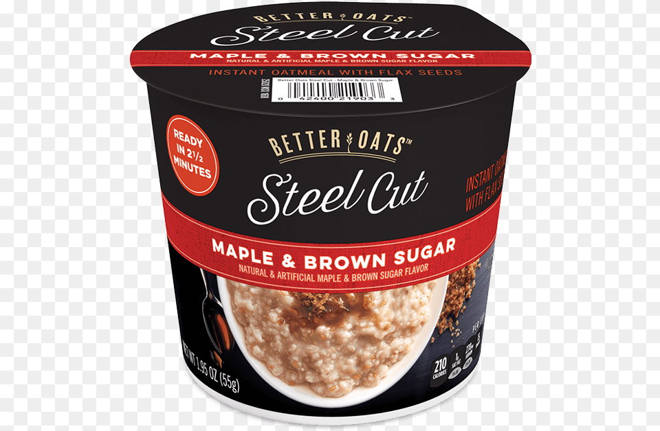 Better Oats Steel Cut Maple Brown Sugar, Breakfast, Food, Oatmeal, Cream Free Transparent Png