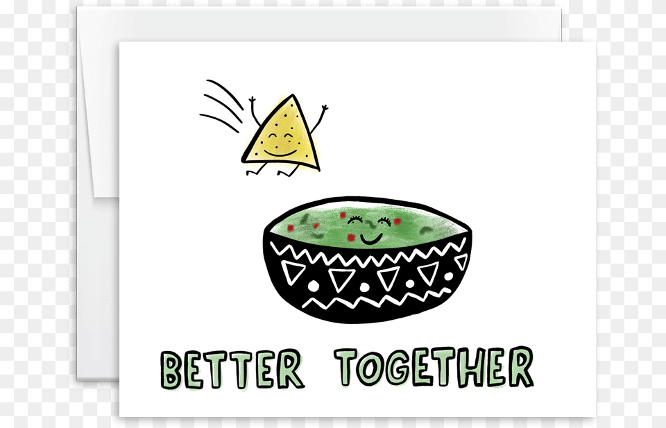 Better Together Chips And Guacamole Greeting Card Avocado, Food, Fruit, Plant, Produce Png Image