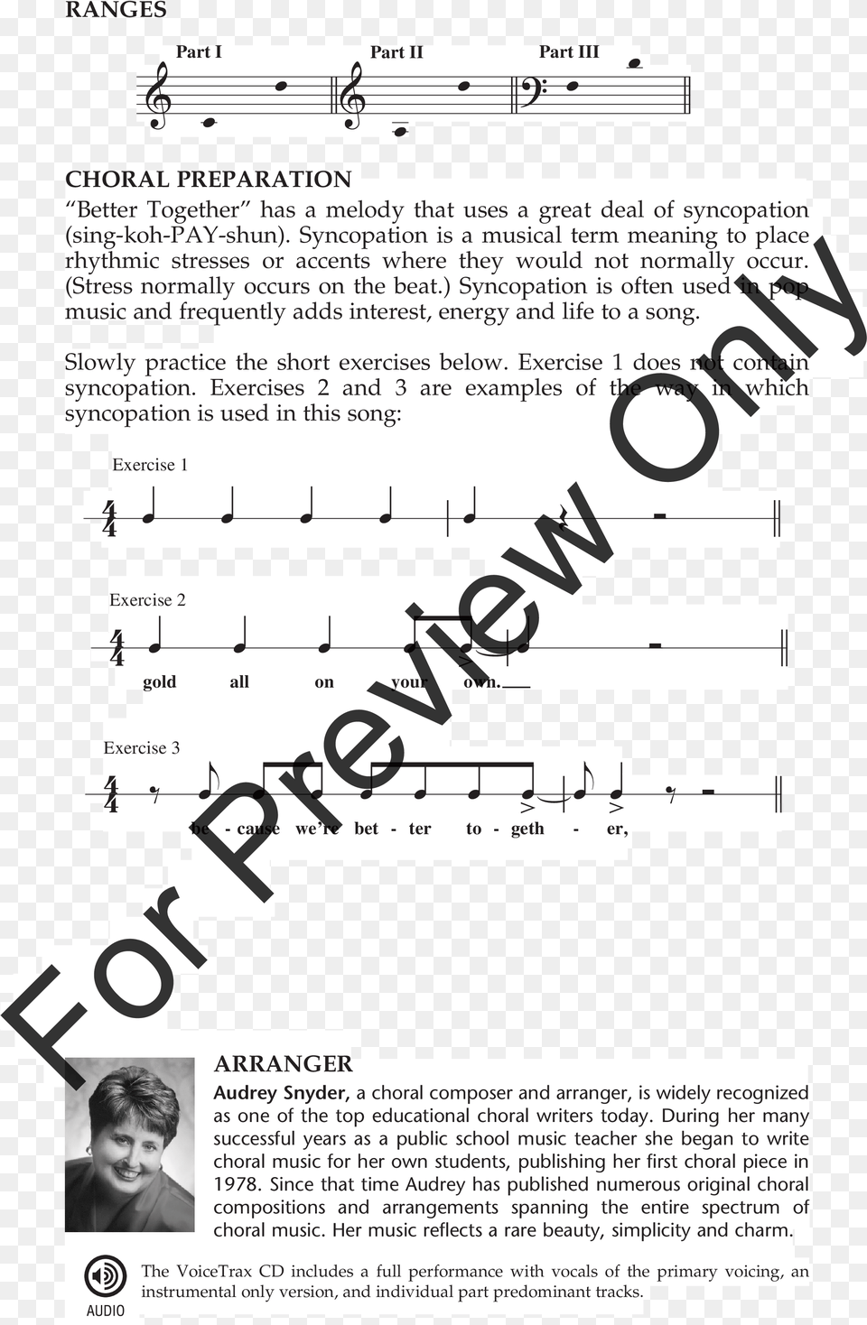 Better Together Three Part Mixed Arr Aud Jw Pepper Same Power Music Score, Text, Page, Person, Man Free Transparent Png