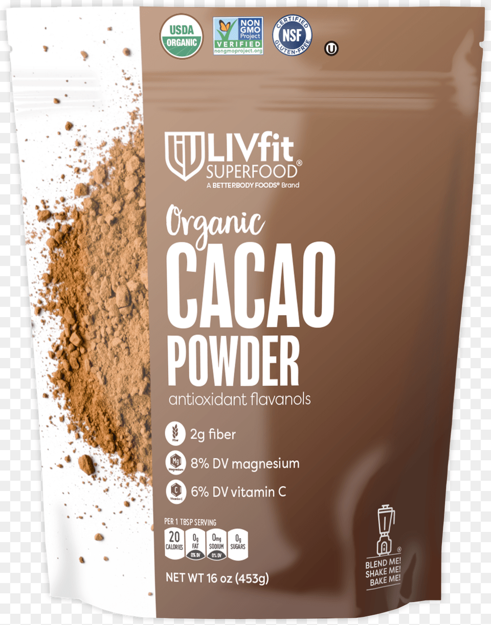 Betterbody Foods Organic Cacao Powder Cacao Powder Walmart, Food, Dessert, Cocoa, Advertisement Free Png Download