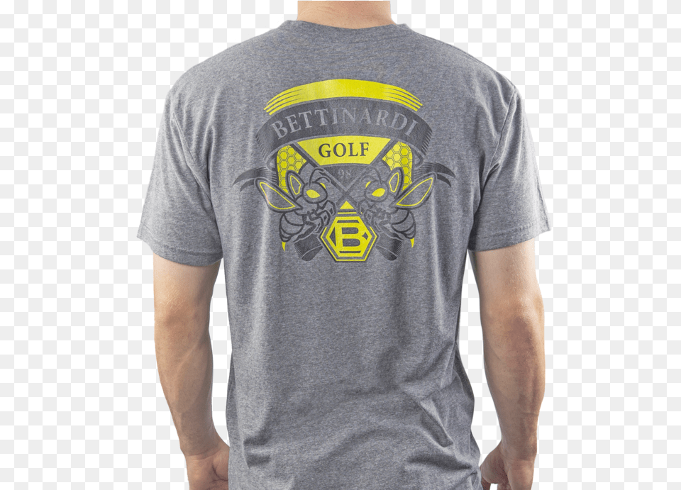 Bettinardi Stinger T Shirt Grey T Shirt, Clothing, T-shirt, Adult, Male Free Png