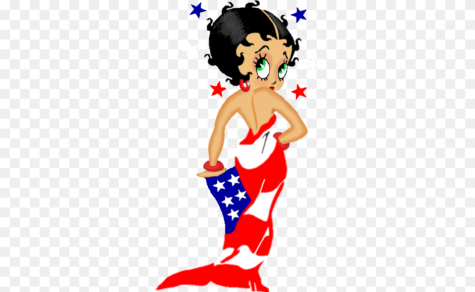 Betty Boop American Flag Dress, Baby, Person, Face, Head Free Png