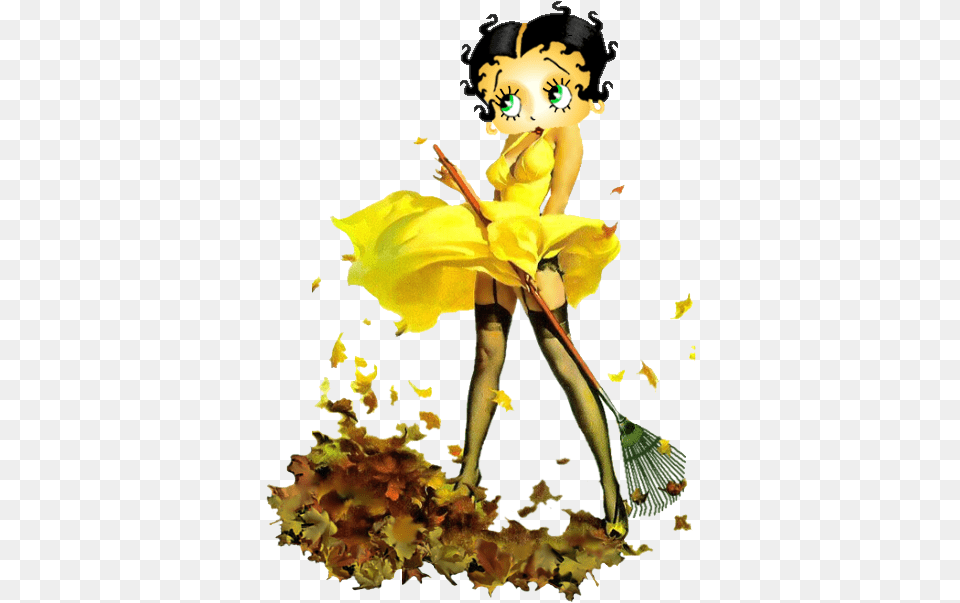 Betty Boop Autumn Pin Betty Boop Fall, Person, Flower, Plant, Face Free Png Download