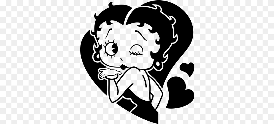 Betty Boop Black, Gray Free Png