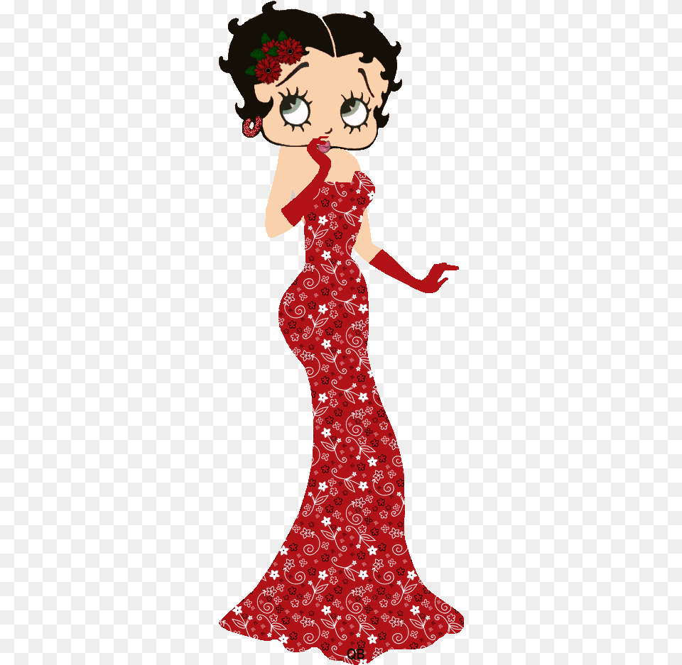 Betty Boop Blowing Kisses Gif, Clothing, Gown, Dress, Formal Wear Free Transparent Png