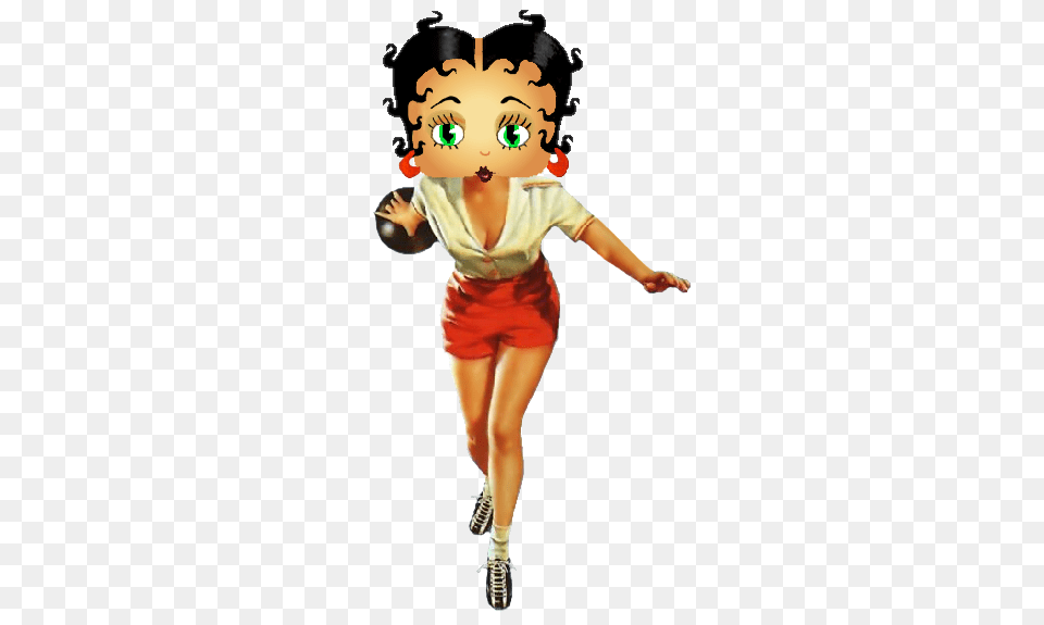 Betty Boop Bowling Clipart, Clothing, Shorts, Person, Face Free Png Download