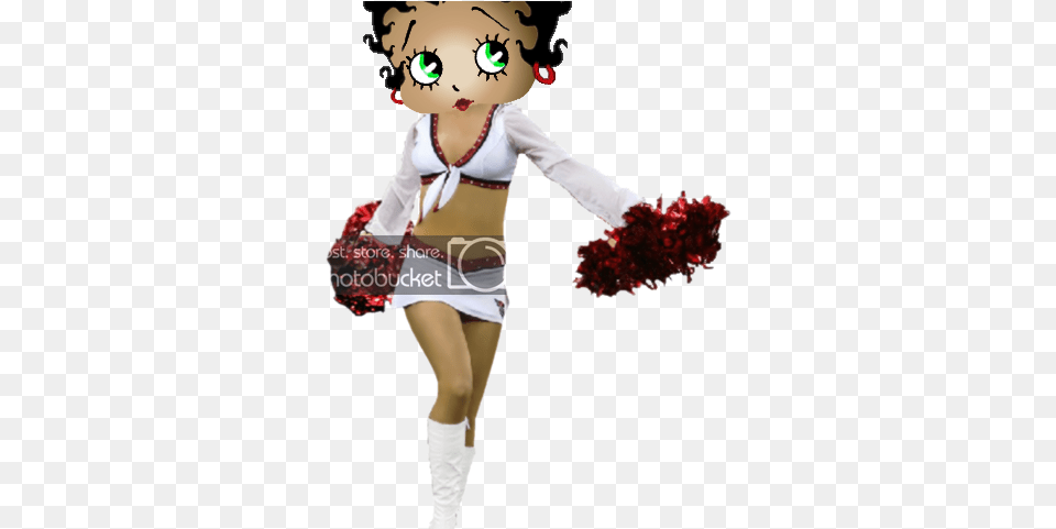 Betty Boop Broncos Cheerleader Photo Cartoon, Person, Dancing, Leisure Activities, Face Free Png Download