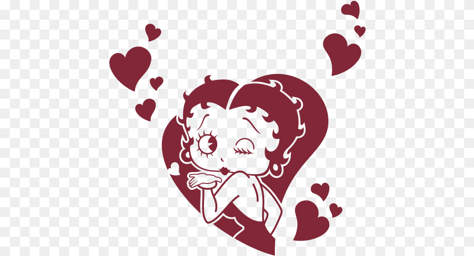 Betty Boop Corazones Vinilo Decorativo La Auto Gear 3716r01 Betty Boop Timeless Design Kissy, Heart, Art, Baby, Graphics Free Transparent Png