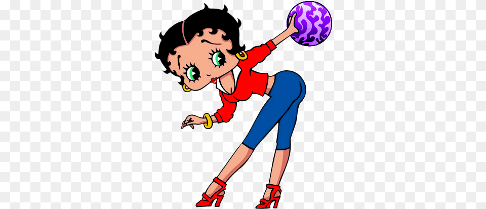 Betty Boop Em Betty Boop Bowling, Person, Ball, Handball, Sport Free Png