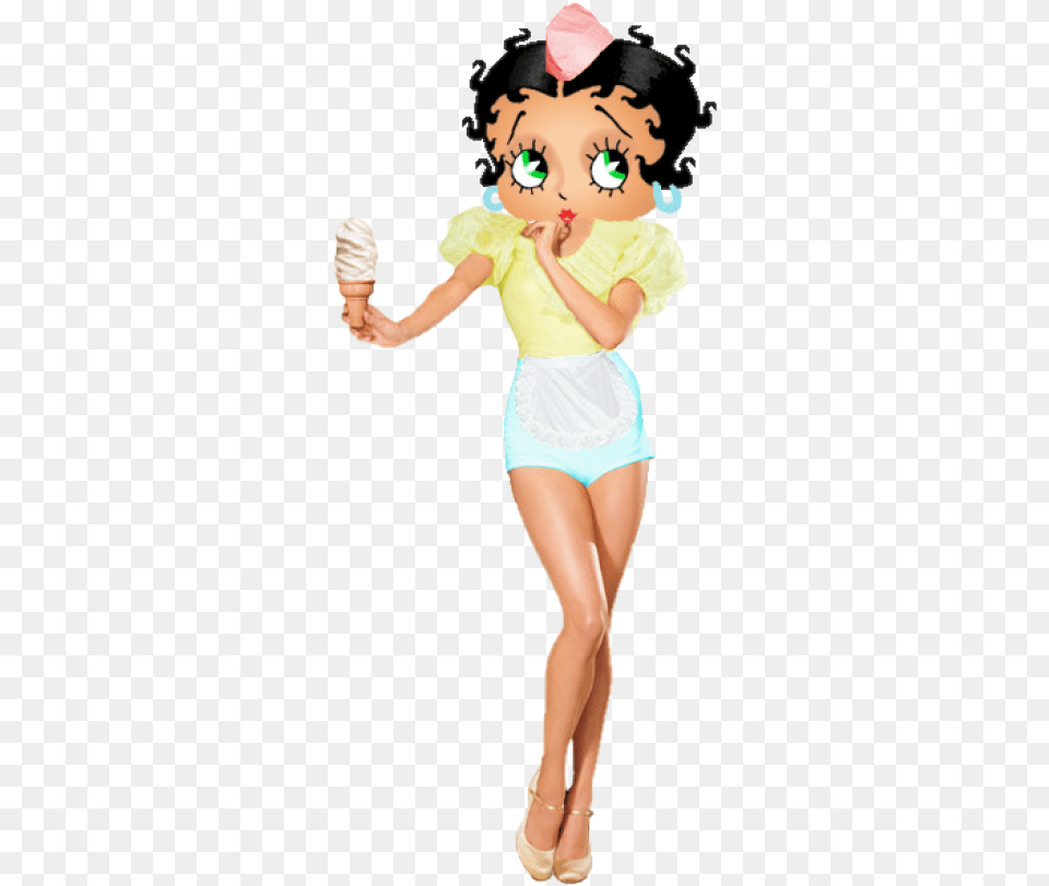 Betty Boop Ice Cream, Food, Dessert, Ice Cream, Person Free Png Download