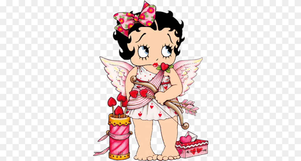 Betty Boop In Black Pants, Baby, Person, Cupid, Face Free Transparent Png