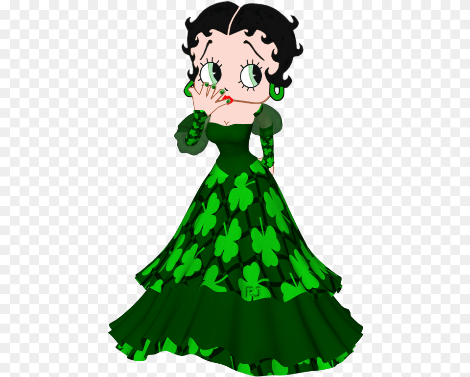 Betty Boop Kiss Me I M Irish Betty Boop, Adult, Wedding, Person, Green Free Png Download