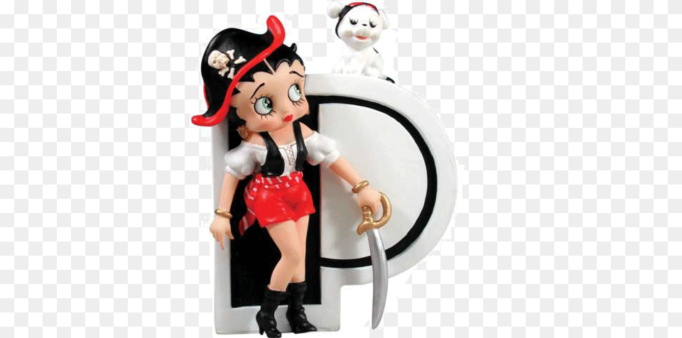 Betty Boop Letter Betty Boop Pirate, Baby, Person, Figurine, Doll Free Png Download