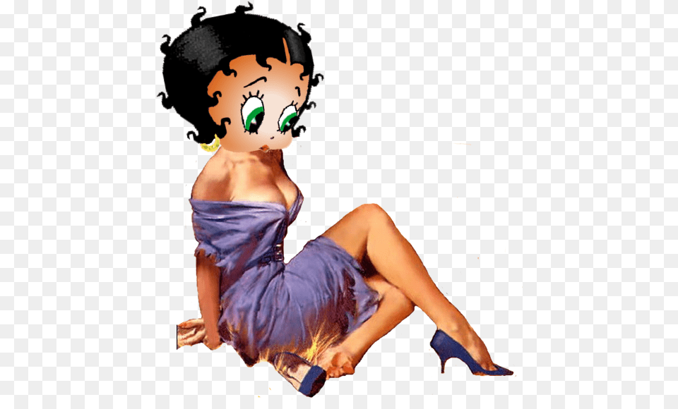 Betty Boop Sitting On Chair, Clothing, Dress, Adult, Person Png Image