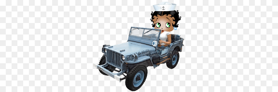 Betty Boop The All American Girl Clip Art Betty Boop, Vehicle, Car, Transportation, Jeep Free Transparent Png