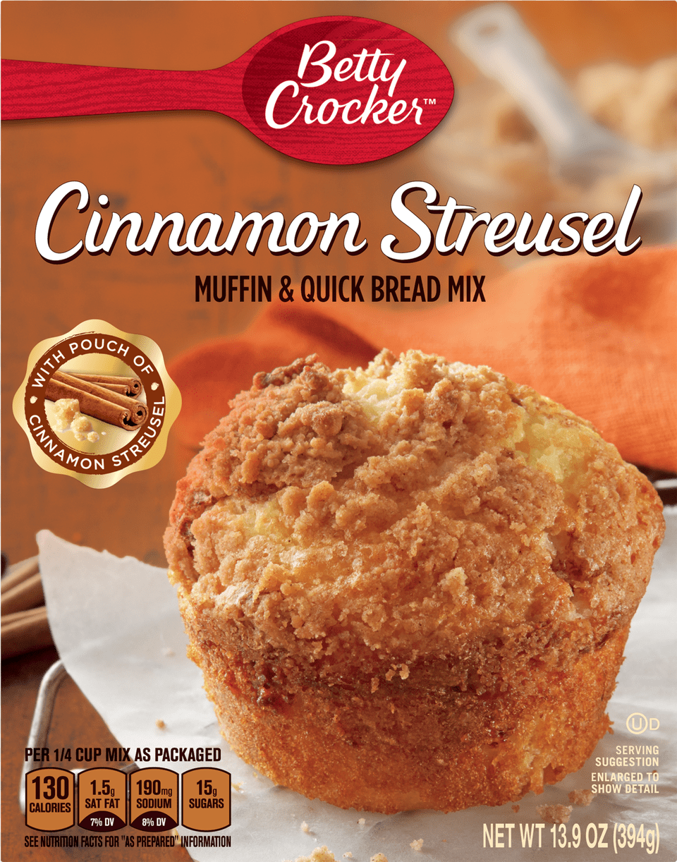 Betty Crocker Cinnamon Streusel Muffin And Quick Bread Betty Crocker Cinnamon Streusel Png