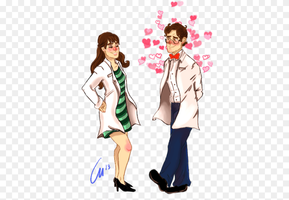 Betty Ross And Bruce Banner Both Wearing Lab Coats Cartoon, Publication, Book, Clothing, Coat Png