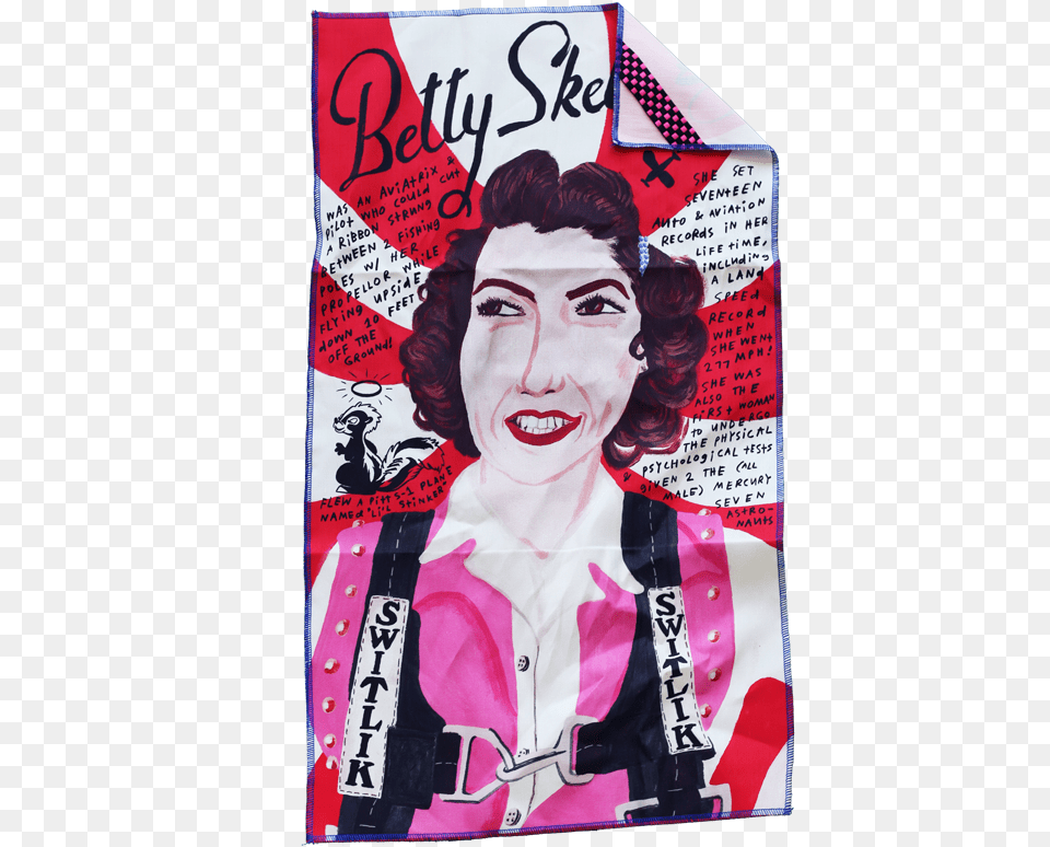 Betty Skelton Tea Towel Betty Skelton Tea Towel Poster, Advertisement, Art, Collage, Adult Png