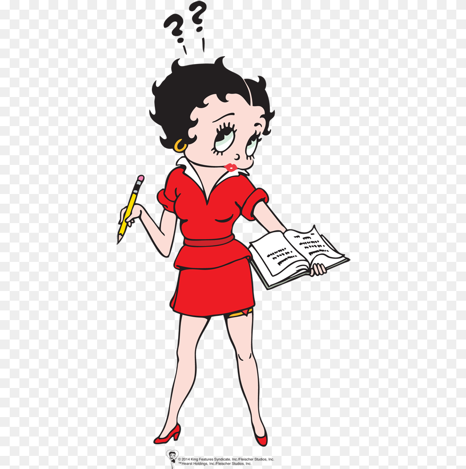 Betty Taking Notes Betty Boop At Work, Book, Comics, Publication, Baby Free Transparent Png