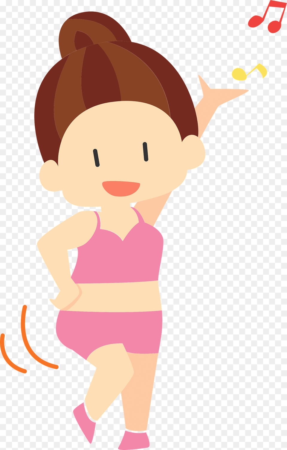 Betty Woman Doing Aerobic Exercise Clipart, Cream, Dessert, Food, Ice Cream Png Image