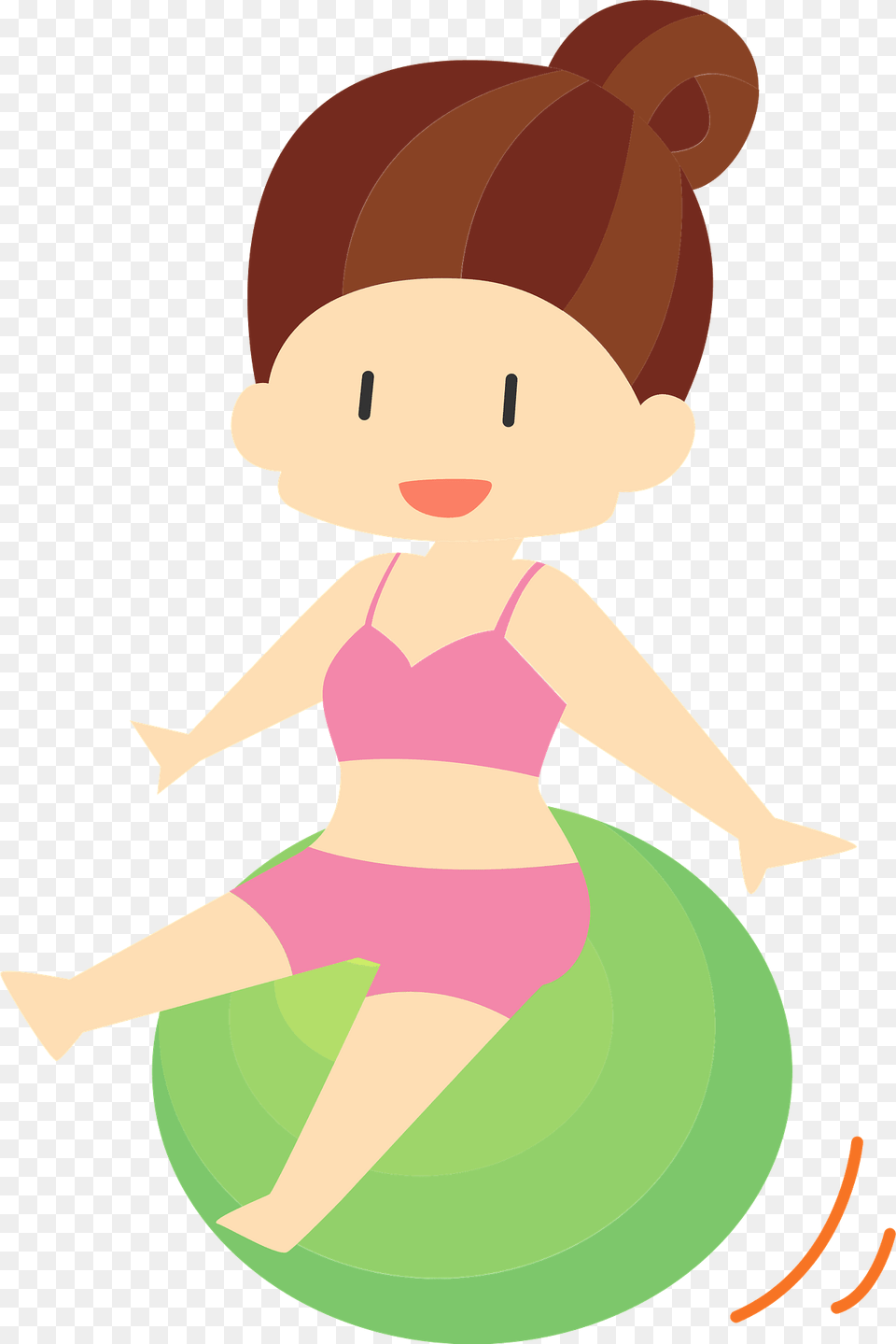 Betty Woman Is Using An Exercise Ball Clipart, Clothing, Swimwear, Water Sports, Water Free Png