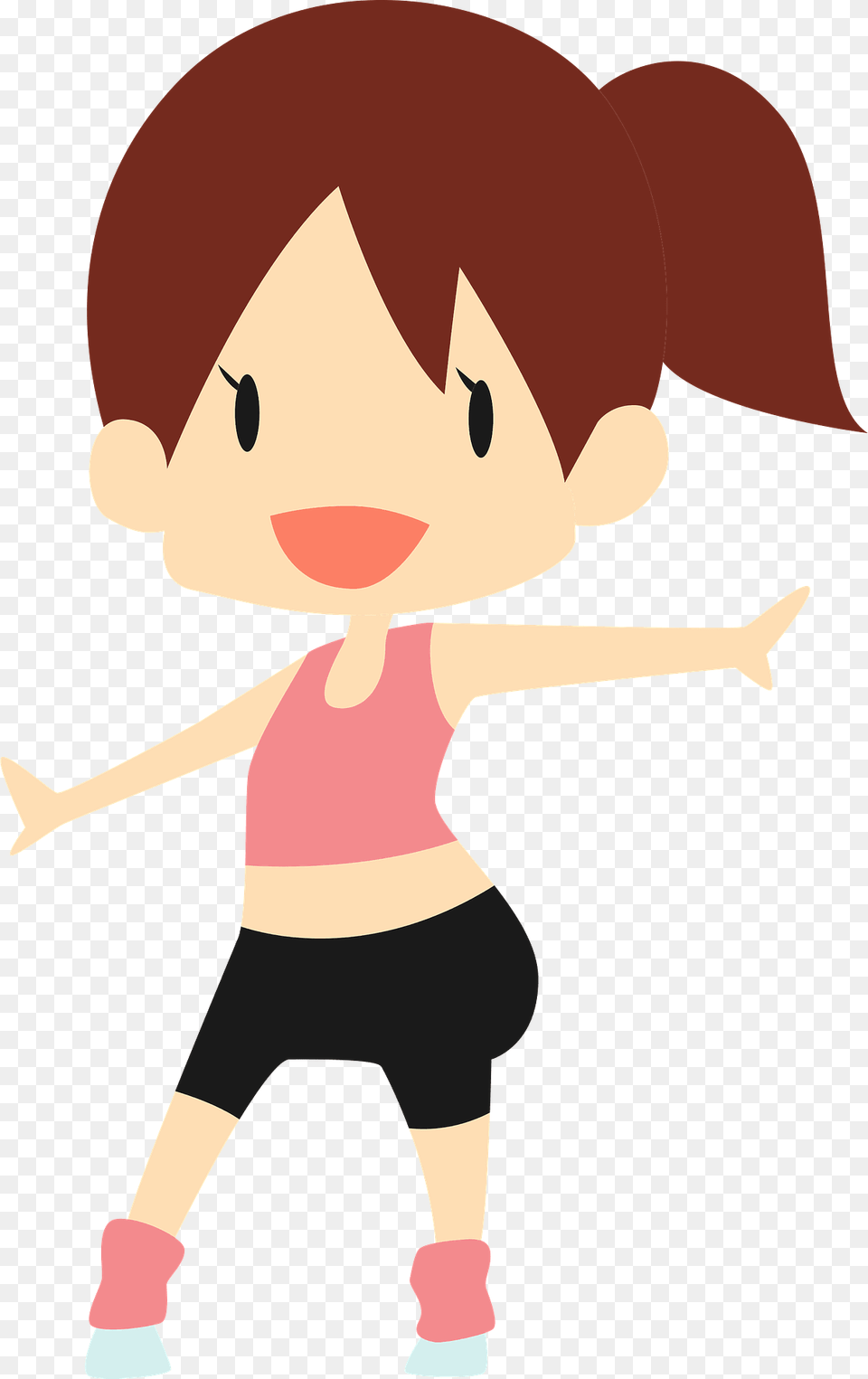 Betty Woman On A Diet Is Dancing Clipart, Baby, Person, Cartoon, People Png