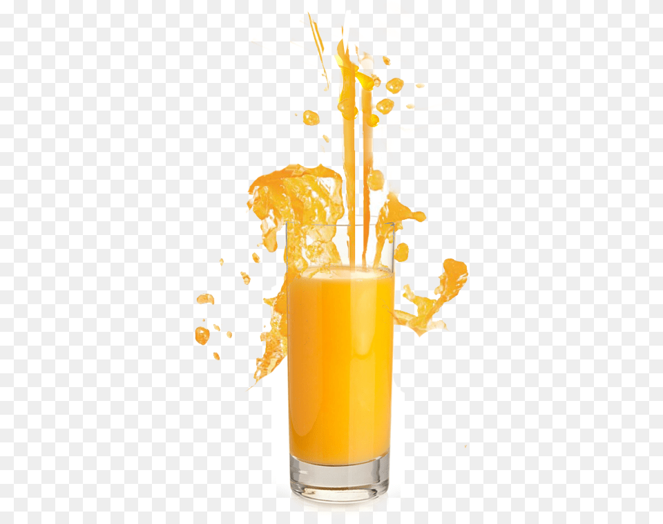 Beverage Orange Juice Splash In Glass Fuzzy Navel, Orange Juice Free Transparent Png