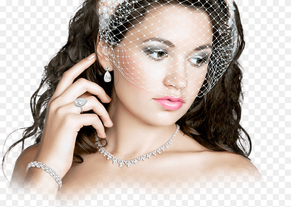 Beverley Hills London Model With Diamond Jewellery, Veil, Clothing, Portrait, Photography Free Transparent Png