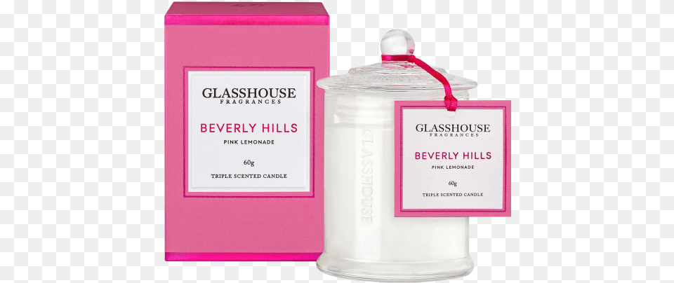 Beverly Hills Pink Lemonade Triple Scented Candle By Pink Lemonade Glasshouse Candle, Bottle, Jar, Shaker, Cosmetics Free Png Download
