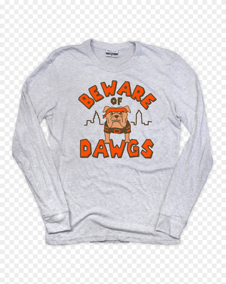 Beware Of Dawgs Long Sleeve Tag Long Sleeved T Shirt, Clothing, Knitwear, Long Sleeve, Sweater Free Png