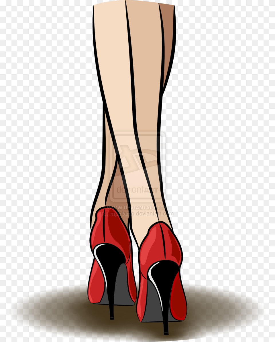 Beware The Heels Red High Heels Art, Clothing, Footwear, High Heel, Shoe Free Png Download
